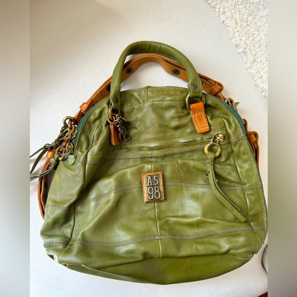 AS98 Borse Leather Bag. Made in Italy